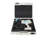EMC Partner ESDEX30 ESD simulator in the carrying case with the associated accessories and network