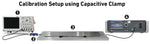 ISO 7637-3 calibration setup using capacitive clamp