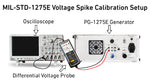 MIL-STD-1275E Voltage Spike Calibration Setup