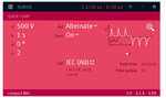 EM Test NX5 Surge Menu